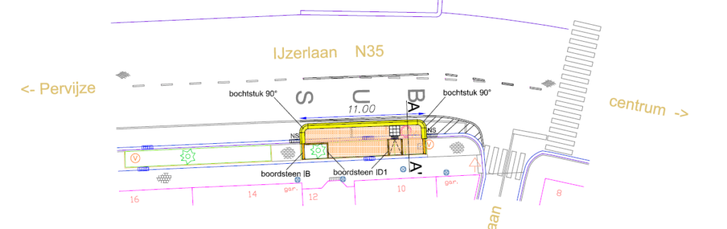 Plan bushalte Ijzerlaan