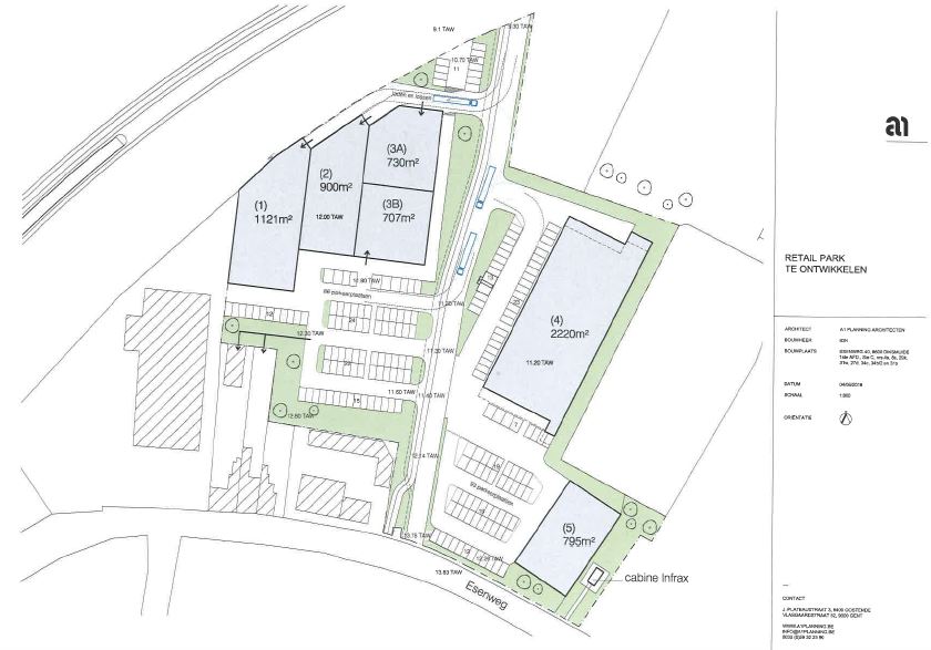 Indeling kleinhandelszone Esenweg