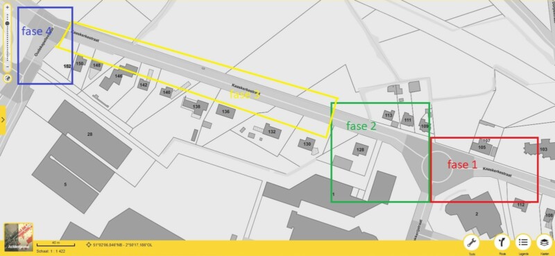 Fasering werken Kaaskerkestraat - rotonde